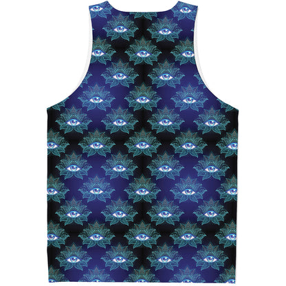 Lotus Eye of Providence Pattern Print Men's Tank Top