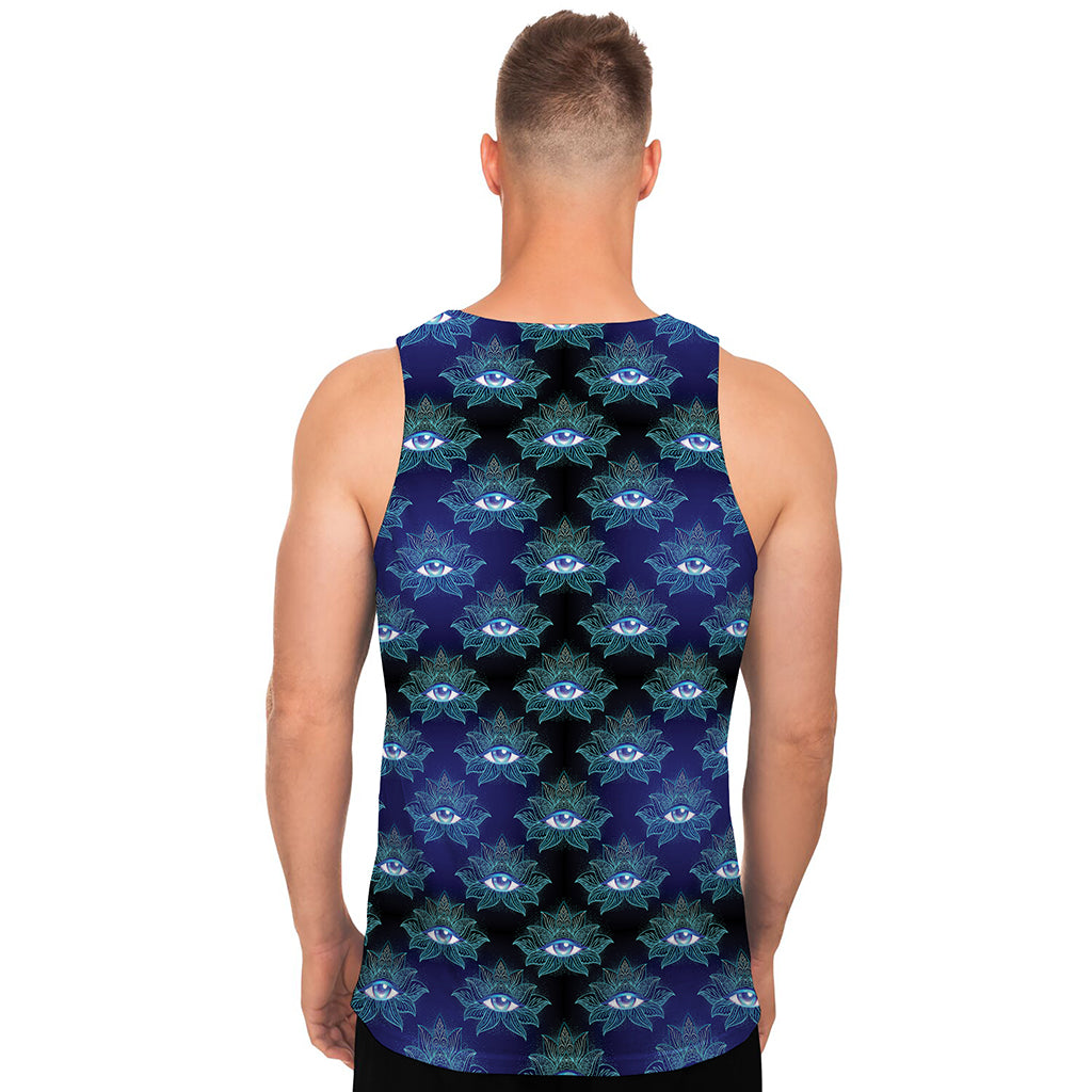 Lotus Eye of Providence Pattern Print Men's Tank Top