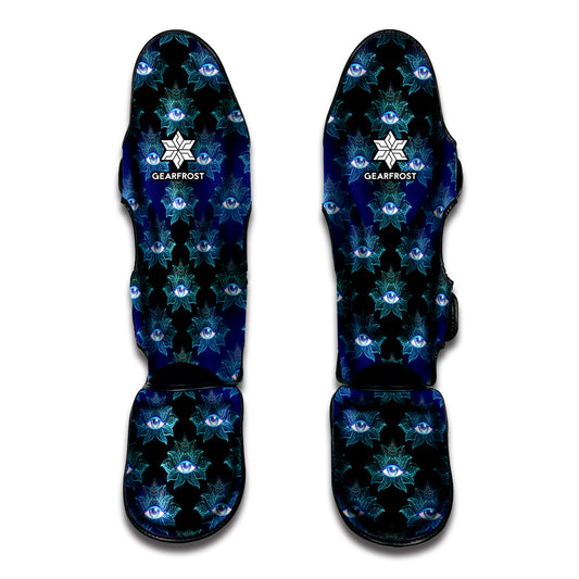 Lotus Eye of Providence Pattern Print Muay Thai Shin Guard