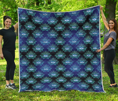 Lotus Eye of Providence Pattern Print Quilt