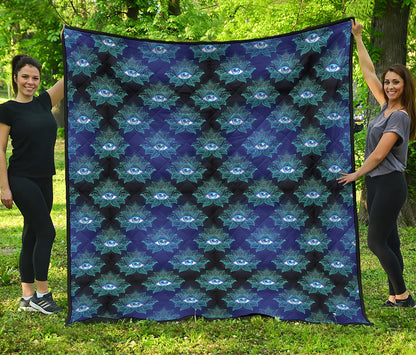 Lotus Eye of Providence Pattern Print Quilt
