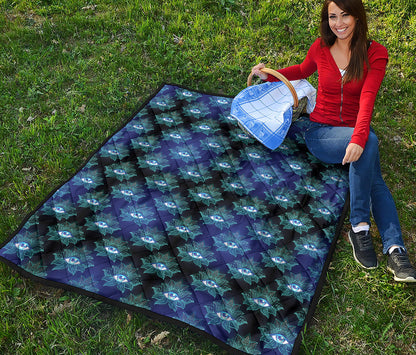 Lotus Eye of Providence Pattern Print Quilt