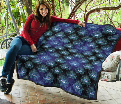 Lotus Eye of Providence Pattern Print Quilt
