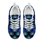 Lotus Eye of Providence Pattern Print White Sneakers