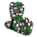 Lotus Flower And Leaf Pattern Print Boxing Gloves