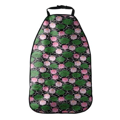 Lotus Flower And Leaf Pattern Print Car Seat Organizers