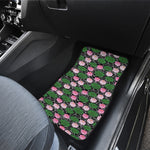 Lotus Flower And Leaf Pattern Print Front Car Floor Mats