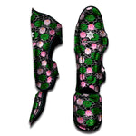 Lotus Flower And Leaf Pattern Print Muay Thai Shin Guard