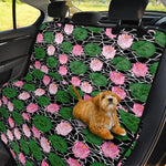 Lotus Flower And Leaf Pattern Print Pet Car Back Seat Cover