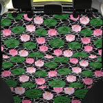 Lotus Flower And Leaf Pattern Print Pet Car Back Seat Cover