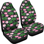 Lotus Flower And Leaf Pattern Print Universal Fit Car Seat Covers
