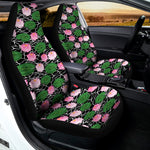 Lotus Flower And Leaf Pattern Print Universal Fit Car Seat Covers