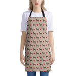 Love Dobermann Pattern Print Apron