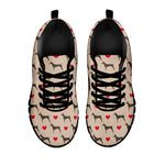 Love Dobermann Pattern Print Black Sneakers