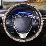 Love Dobermann Pattern Print Car Steering Wheel Cover