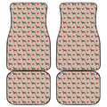 Love Dobermann Pattern Print Front and Back Car Floor Mats