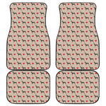 Love Dobermann Pattern Print Front and Back Car Floor Mats