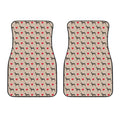 Love Dobermann Pattern Print Front Car Floor Mats