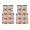 Love Dobermann Pattern Print Front Car Floor Mats