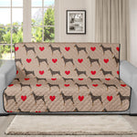 Love Dobermann Pattern Print Futon Protector