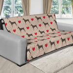 Love Dobermann Pattern Print Futon Protector