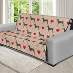 Love Dobermann Pattern Print Futon Protector