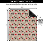 Love Dobermann Pattern Print Futon Protector