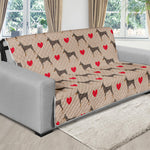 Love Dobermann Pattern Print Futon Protector