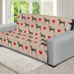 Love Dobermann Pattern Print Futon Protector