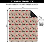 Love Dobermann Pattern Print Futon Protector