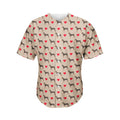 Love Dobermann Pattern Print Men's Baseball Jersey