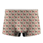 Love Dobermann Pattern Print Men's Boxer Briefs