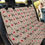 Love Dobermann Pattern Print Pet Car Back Seat Cover