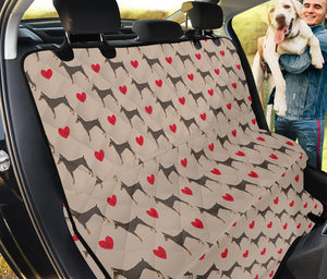 Love Dobermann Pattern Print Pet Car Back Seat Cover