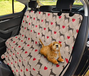 Love Dobermann Pattern Print Pet Car Back Seat Cover