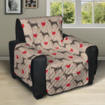 Love Dobermann Pattern Print Recliner Protector