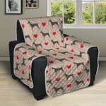 Love Dobermann Pattern Print Recliner Protector