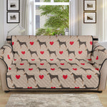 Love Dobermann Pattern Print Sofa Protector