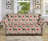 Love Dobermann Pattern Print Sofa Protector