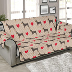 Love Dobermann Pattern Print Sofa Protector