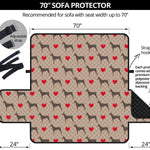 Love Dobermann Pattern Print Sofa Protector