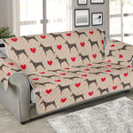 Love Dobermann Pattern Print Sofa Protector