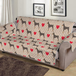 Love Dobermann Pattern Print Sofa Protector