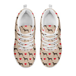Love Dobermann Pattern Print White Sneakers