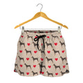 Love Dobermann Pattern Print Women's Shorts