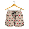 Love Dobermann Pattern Print Women's Shorts