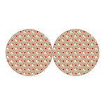 Love English Bulldog Pattern Print Car Coasters