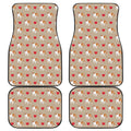 Love English Bulldog Pattern Print Front and Back Car Floor Mats