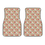 Love English Bulldog Pattern Print Front Car Floor Mats