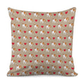 Love English Bulldog Pattern Print Pillow Cover
